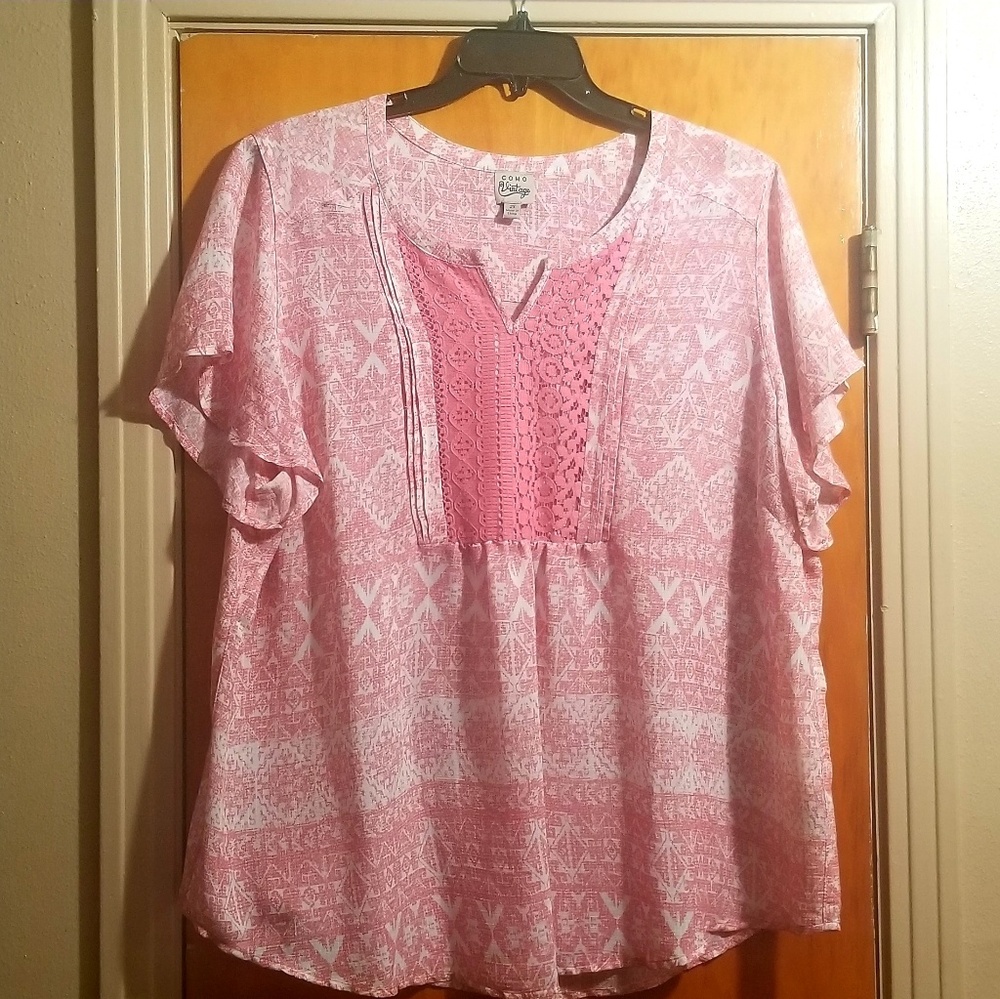 Pretty in Pink ladies blouse